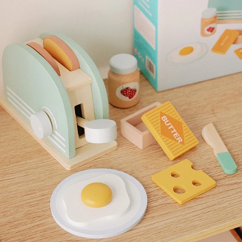 Wooden Simulation Toaster Toy  - Kids Toys Kitchen Set review and price