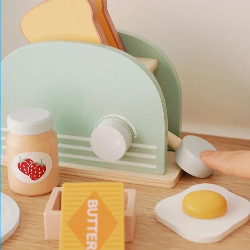 Wooden Simulation Toaster Toy  - Kids Toys Kitchen Set review and price
