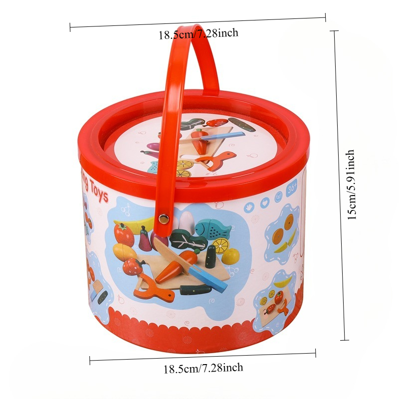 Wooden Fruit Vegetable Cutting - Kids Toys Kitchen Set review and price